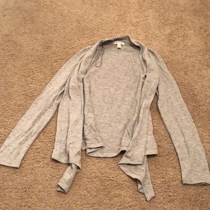 Gray cardigan sweater